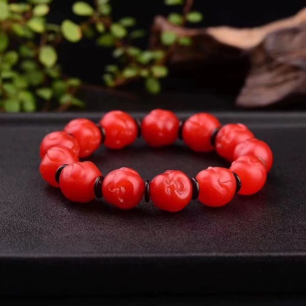 Natural raw cinnabar bracelet-110 - Image 4