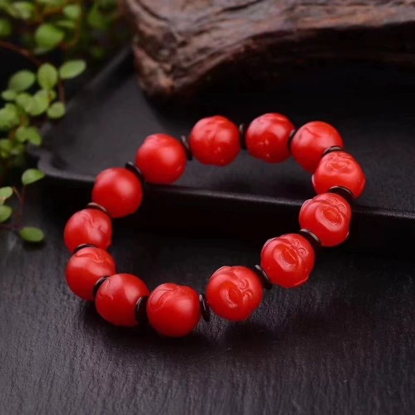 Natural raw cinnabar bracelet-110 - Image 3