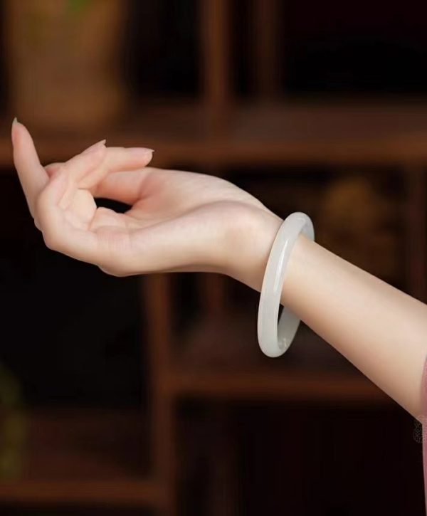 Hetian jade white jade bracelet-154 - Image 4
