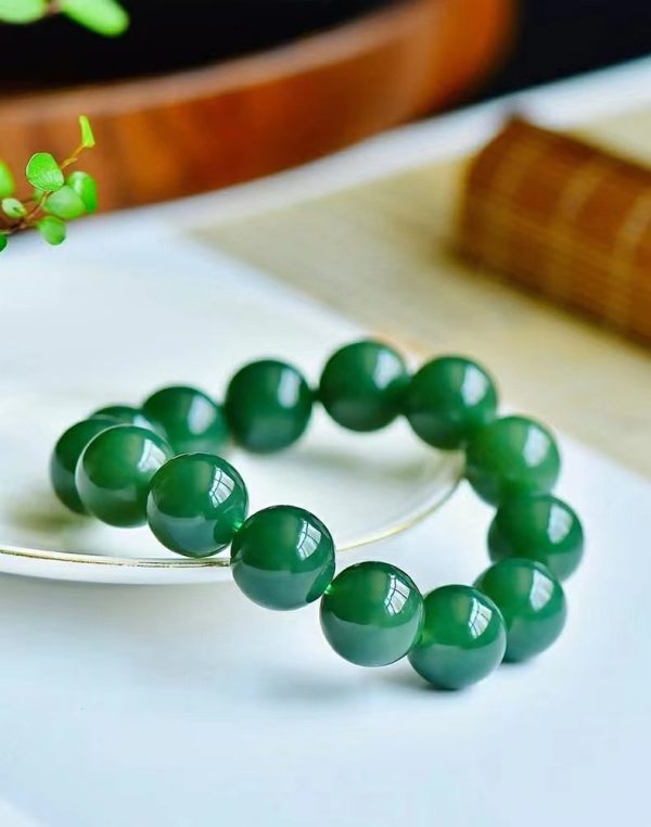 Jade beads bracelet-271 - Image 5